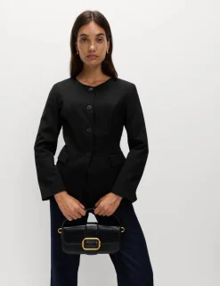 Collarless Jacket