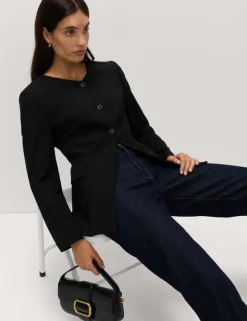 Collarless Jacket