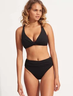 Collective High Waisted High Leg Bikini Bottoms