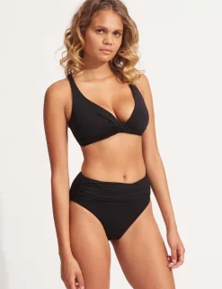 Collective High Waisted High Leg Bikini Bottoms