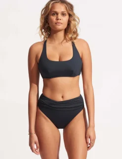 Collective High Waisted High Leg Bikini Bottoms