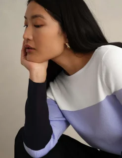 Colour Block Crew Neck Jumper