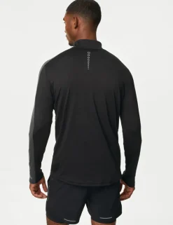 Colour Block Half Zip Top