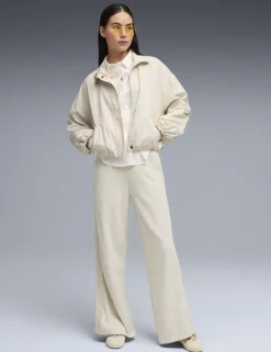 Comfort Cotton Blend Wide Leg Joggers