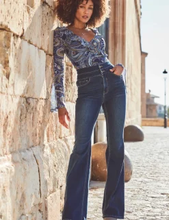 Contour Waist Kick Flare Jeans