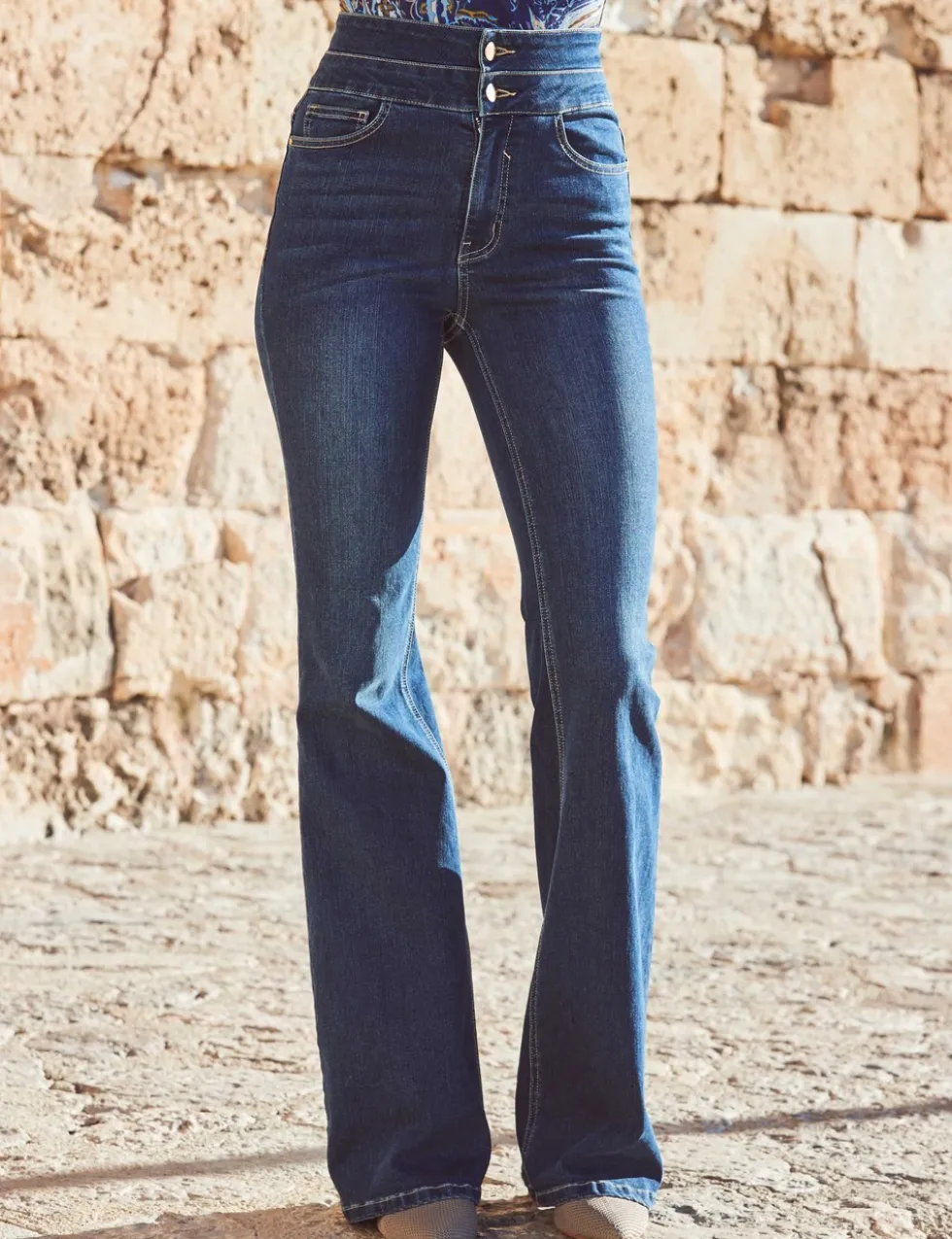 Contour Waist Kick Flare Jeans