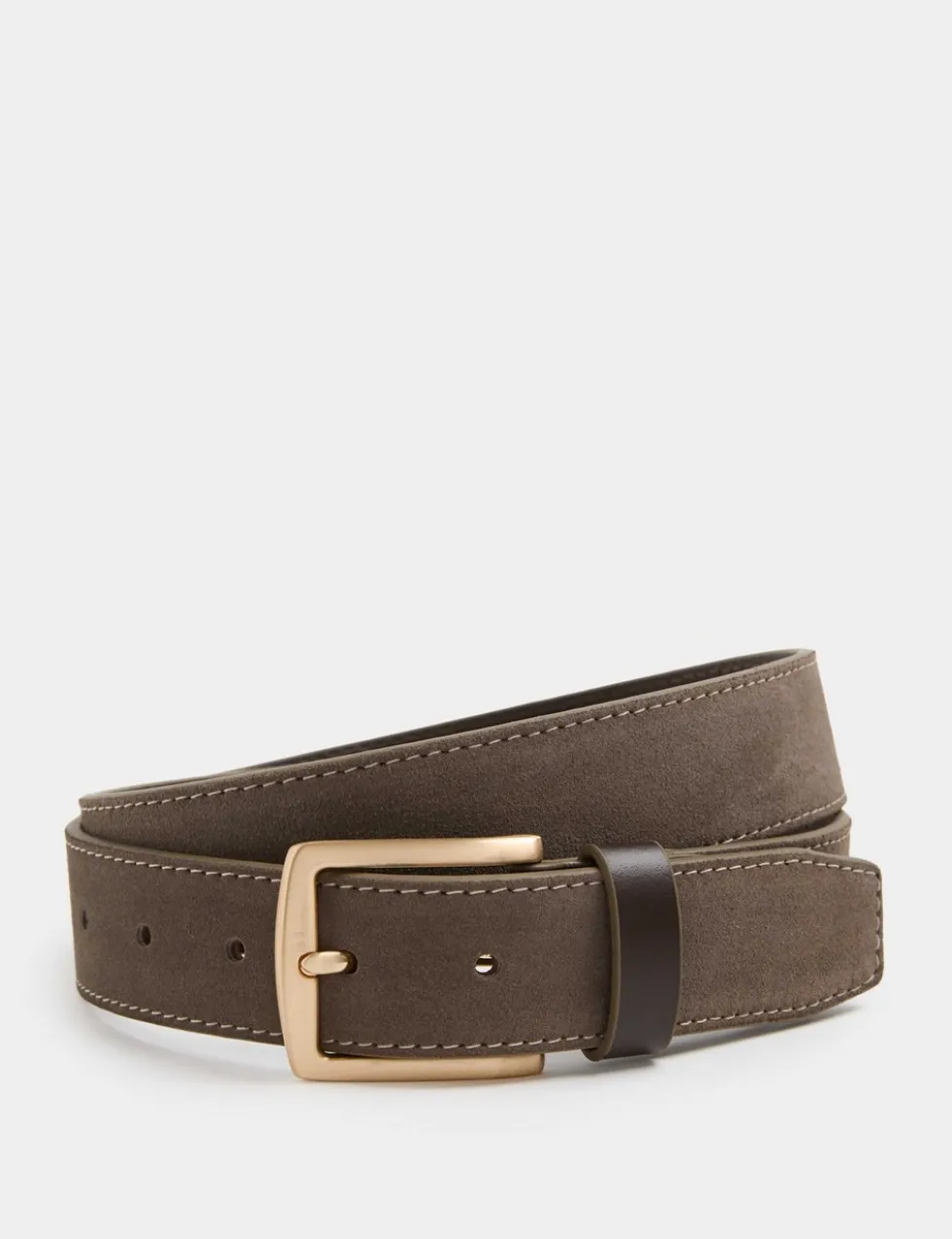 Contrast Suede Belt