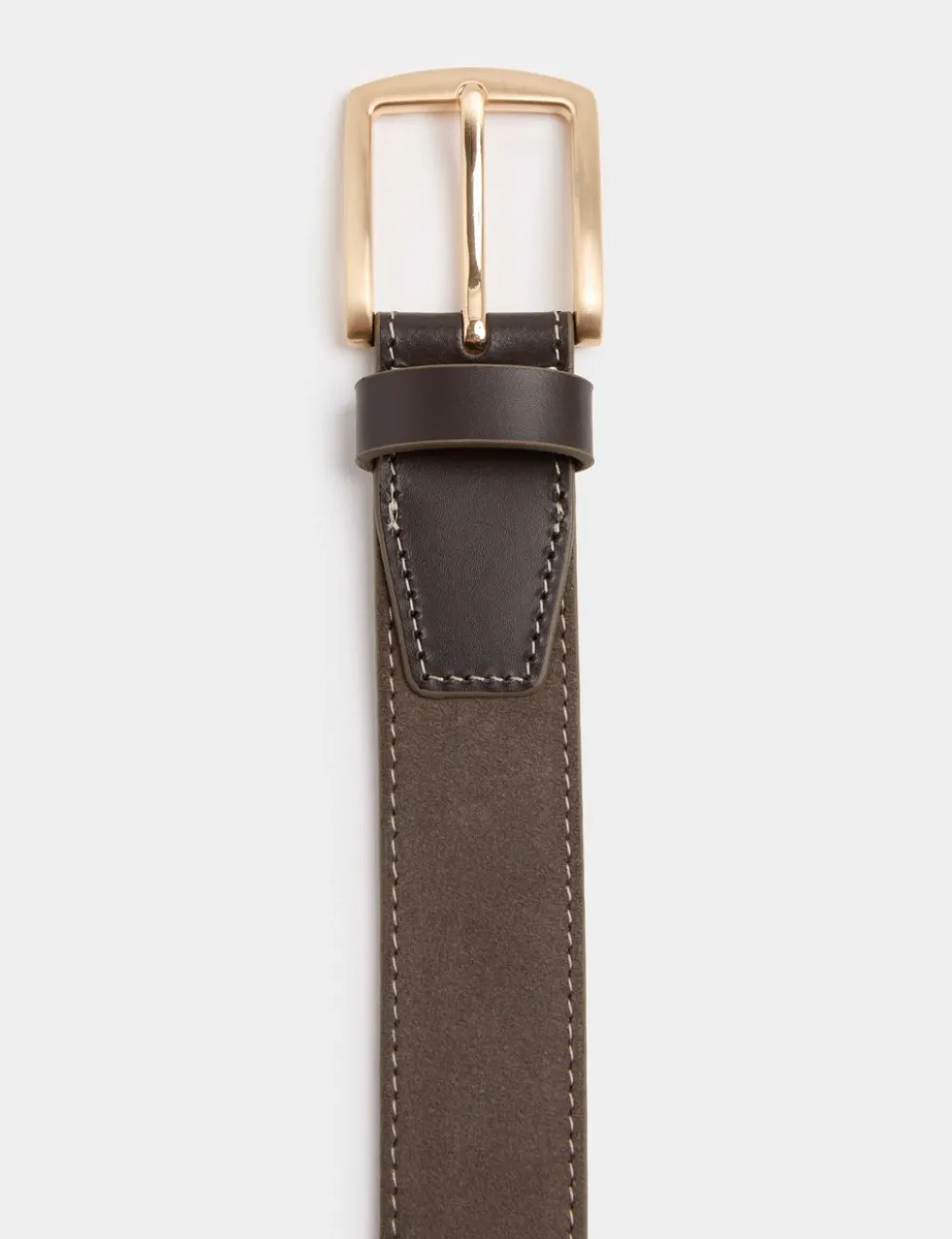 Contrast Suede Belt