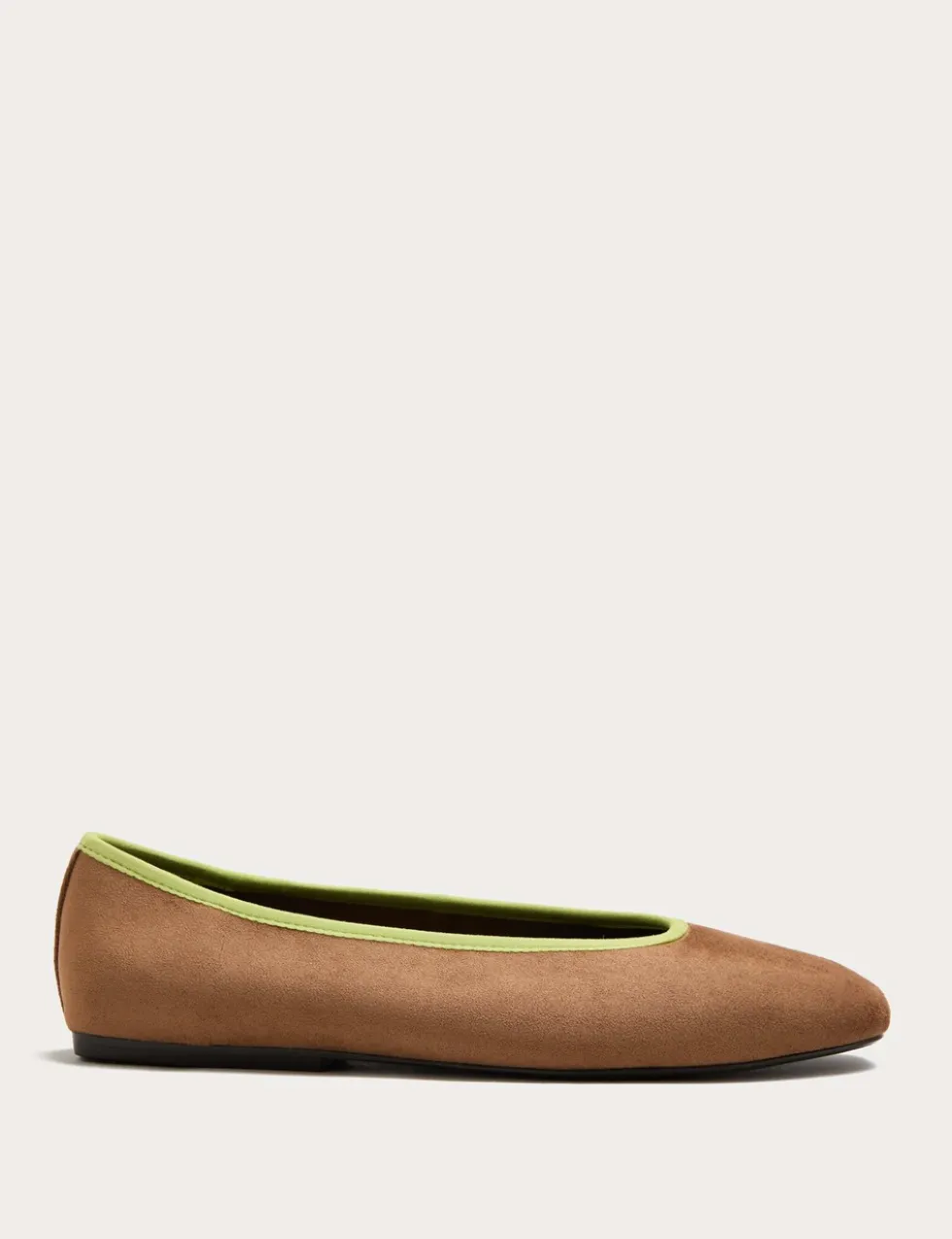 Contrast Trim Flat Ballet Pumps