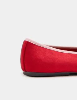 Contrast Trim Flat Ballet Pumps