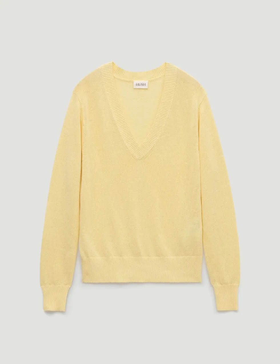 Coralie Linen and Cotton V-Neck Jumper