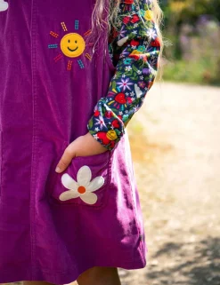 Cord Appliqué Pinafore Dress (2-12 Yrs)