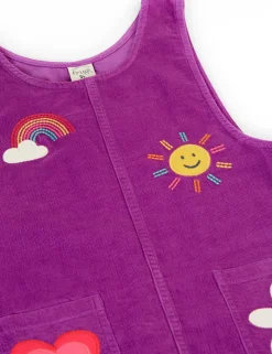 Cord Appliqué Pinafore Dress (2-12 Yrs)