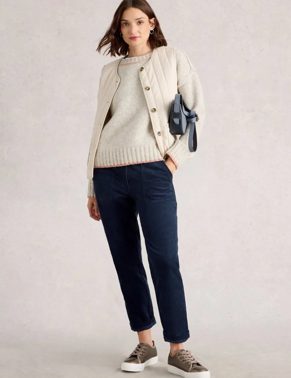 Cord Straight Leg Trousers