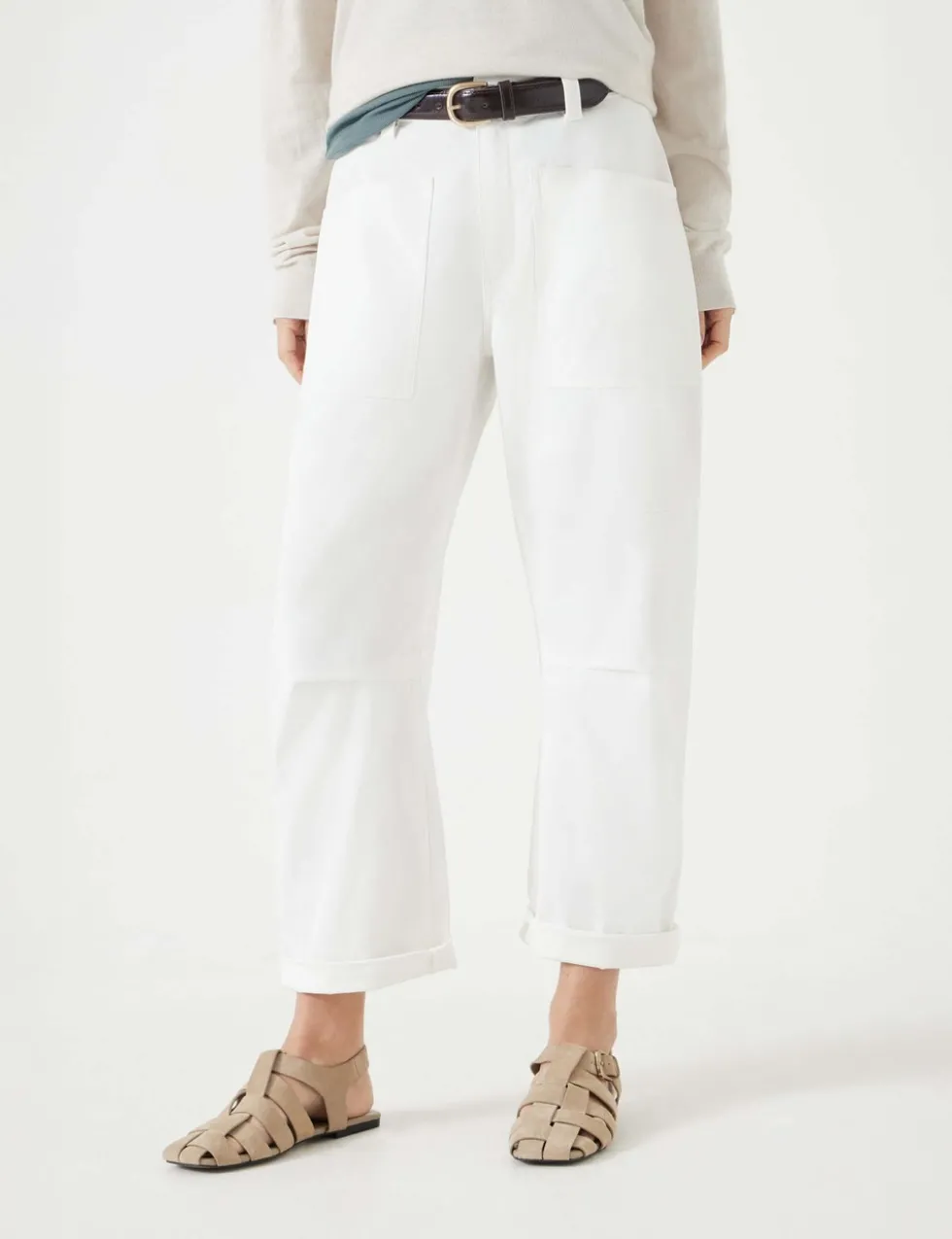 Cordi Cotton Rich Barrel Leg Trousers