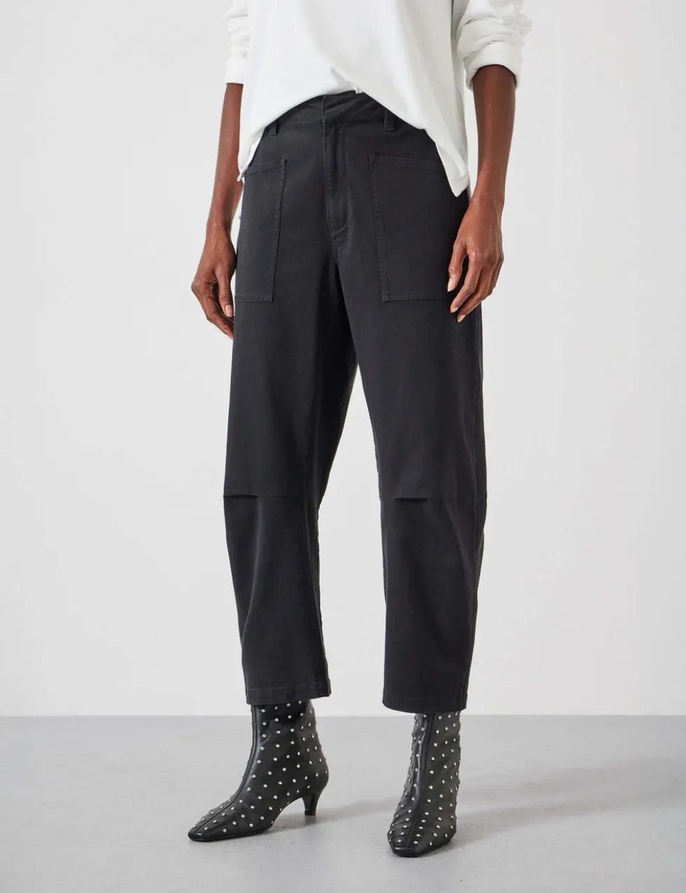Cordi Cotton Rich Barrel Leg Trousers