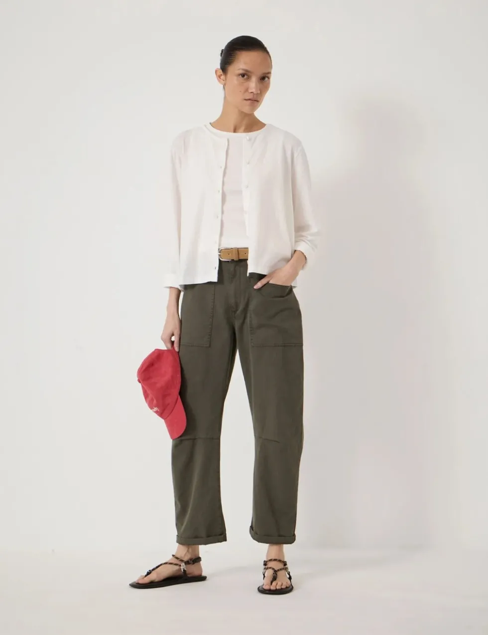 Cordi Cotton Rich Barrel Leg Trousers