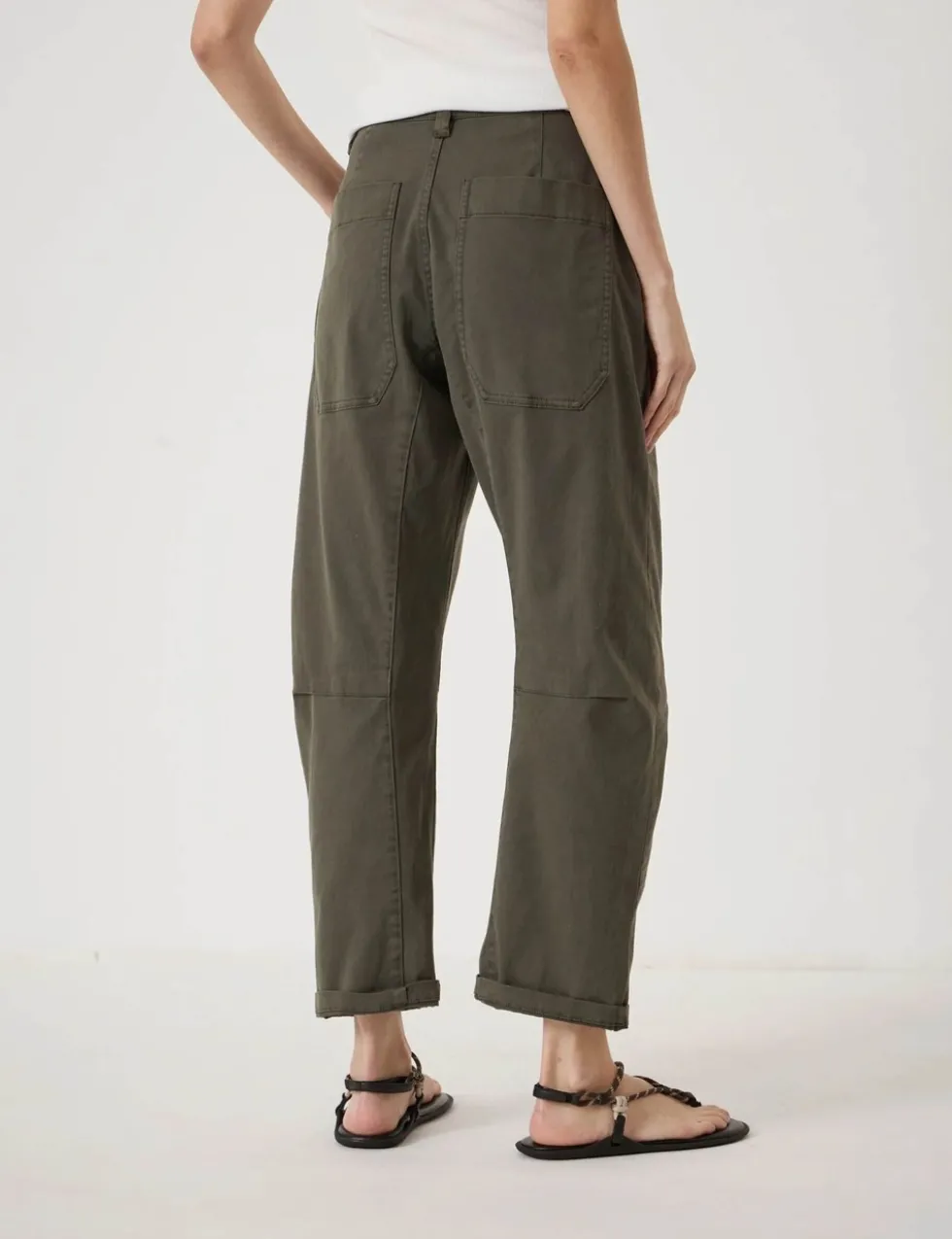 Cordi Cotton Rich Barrel Leg Trousers