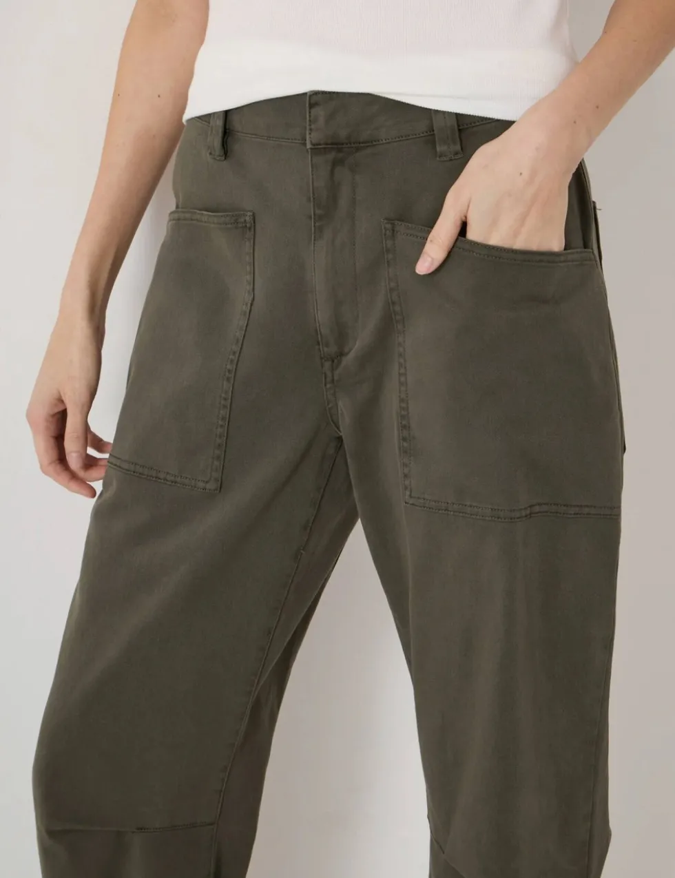 Cordi Cotton Rich Barrel Leg Trousers