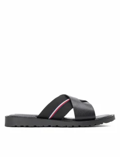 Core Leather Slip On Sandals