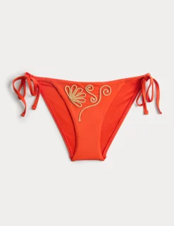 Cornelli Tie Side Bikini Bottoms