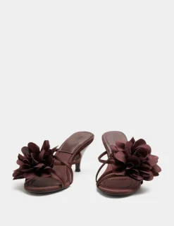 Corsage Stiletto Heel Mules