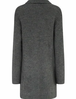 Cosy Ribbed Half-Zip Mini Knitted Dress