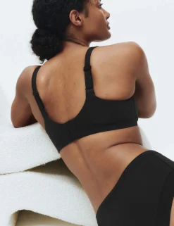 Cotton Blend & Lace Non Wired Total Support Bra B-H