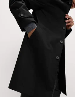 Cotton Blend Car Coat Mac