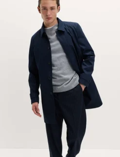 Cotton Blend Car Coat Mac