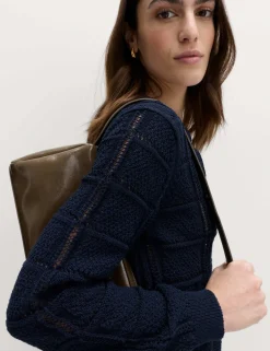 Cotton Blend Cropped Cardigan