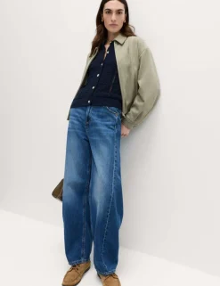 Cotton Blend Cropped Cardigan