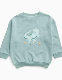 Cotton Blend Dinosaur Sweatshirt (3 Mths-6 Yrs)