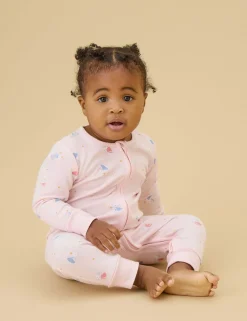 Cotton Blend Fairy Bunny Zip Sleepsuit (7lbs-3 Yrs)