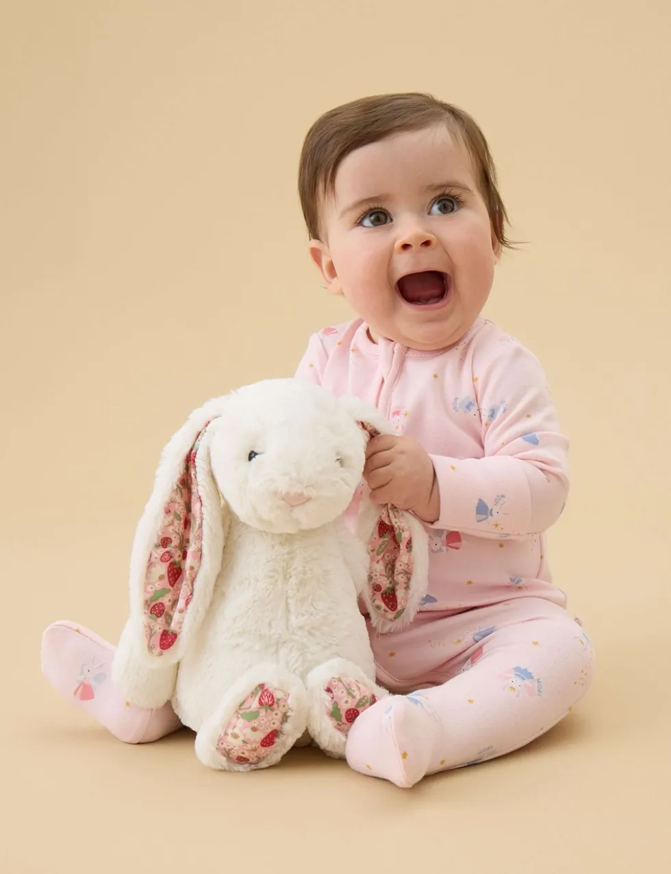 Cotton Blend Fairy Bunny Zip Sleepsuit (7lbs-3 Yrs)