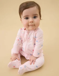 Cotton Blend Fairy Bunny Zip Sleepsuit (7lbs-3 Yrs)