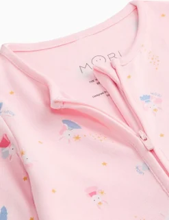 Cotton Blend Fairy Bunny Zip Sleepsuit (7lbs-3 Yrs)