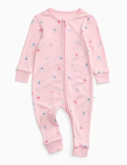 Cotton Blend Fairy Bunny Zip Sleepsuit (7lbs-3 Yrs)