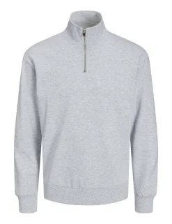 Cotton Blend Half Zip Sweatshirt