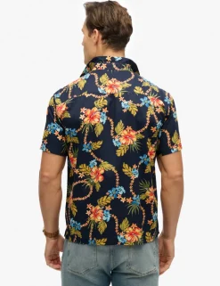 Cotton Blend Hawaiian Shirt
