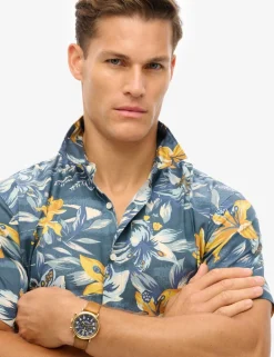 Cotton Blend Hawaiian Shirt