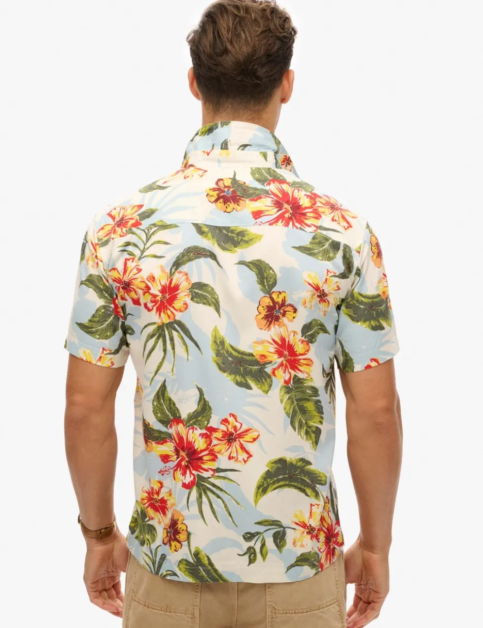 Cotton Blend Hawaiian Shirt