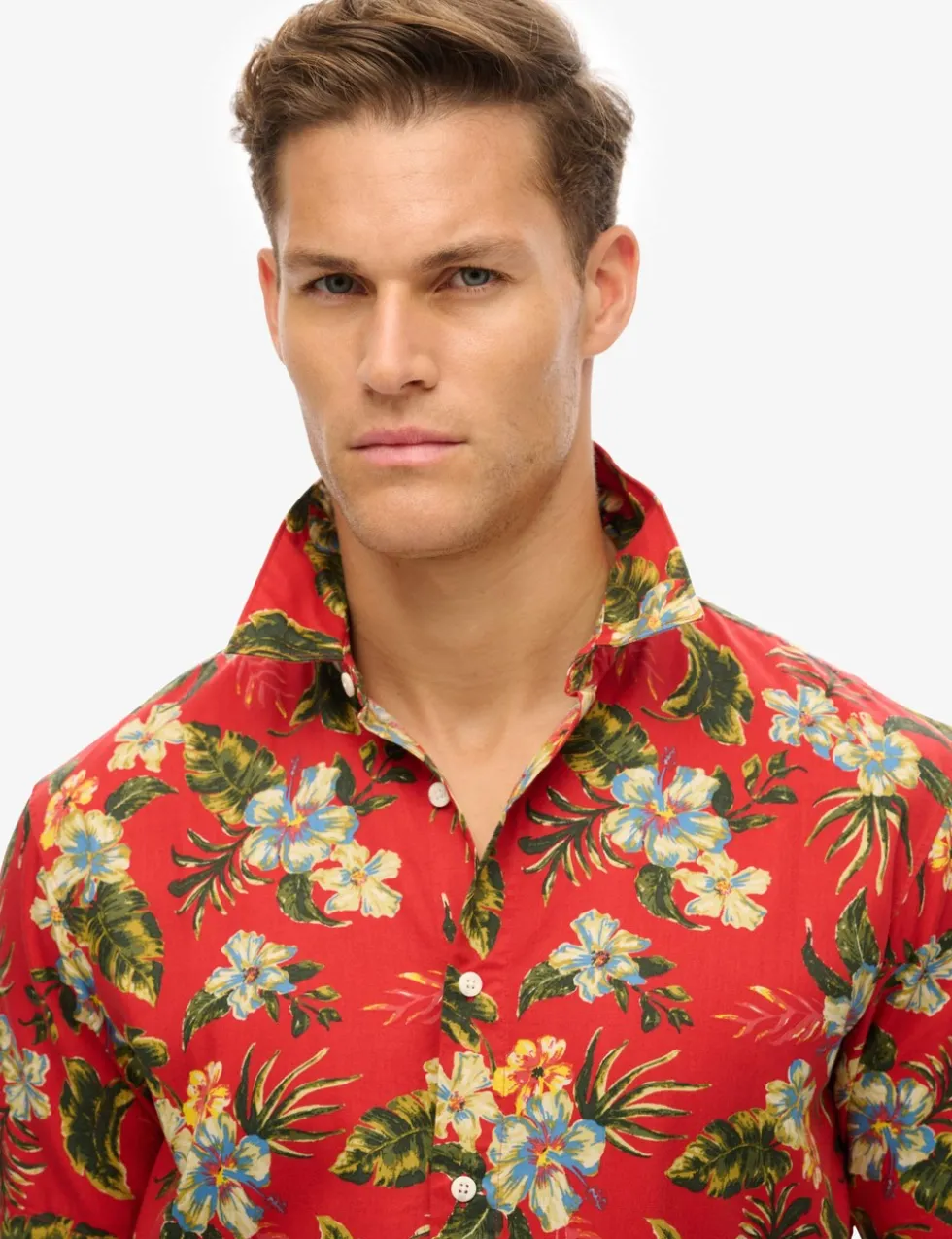 Cotton Blend Hawaiian Shirt