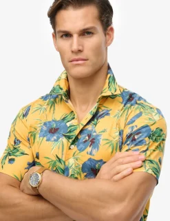 Cotton Blend Hawaiian Shirt