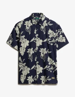 Cotton Blend Hawaiian Shirt