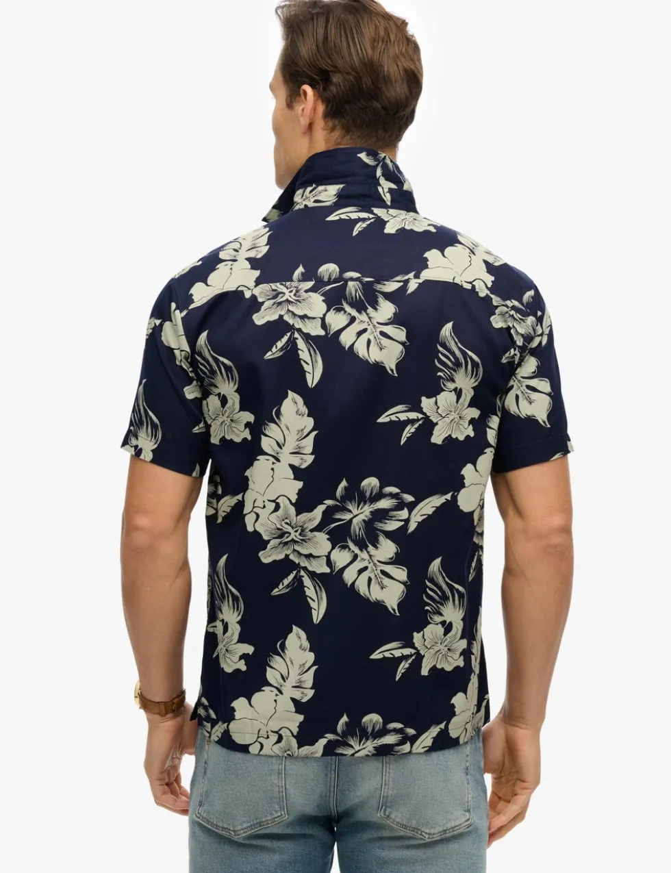 Cotton Blend Hawaiian Shirt
