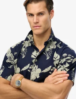 Cotton Blend Hawaiian Shirt