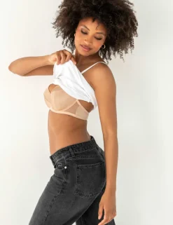 Cotton Blend Hidden Wired Bra Cami (D-J)