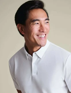 Cotton Blend Jersey Polo Shirt