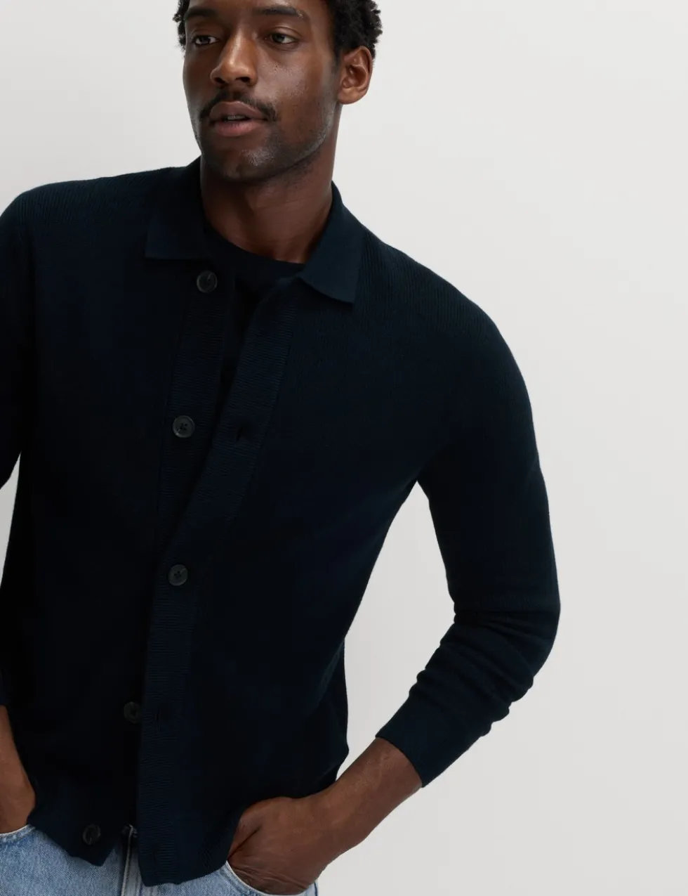 Cotton Blend Knitted Jacket